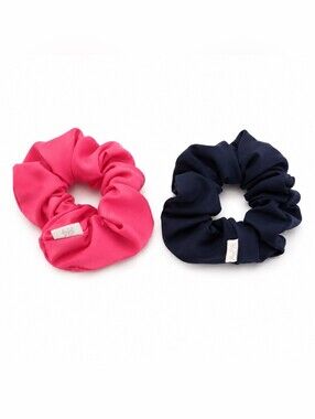 DEW Hair Scrunchie Duo - Bright Pink & Navy NEVER WORN!